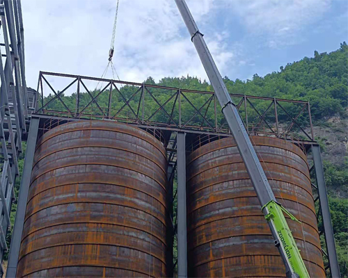 赤峰骨料鋼板倉項目工地